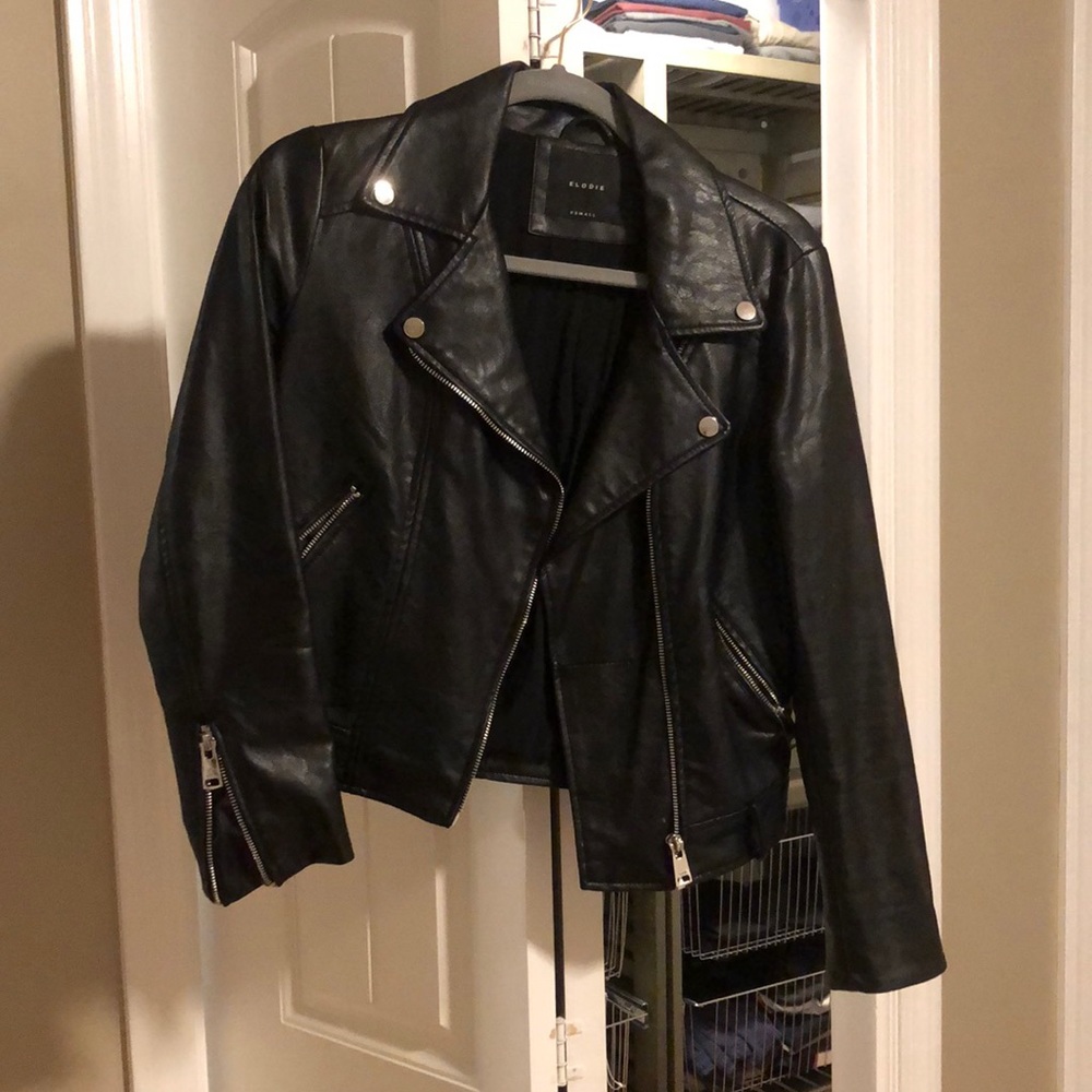 Elodie FAUX Leather Biker Jacket